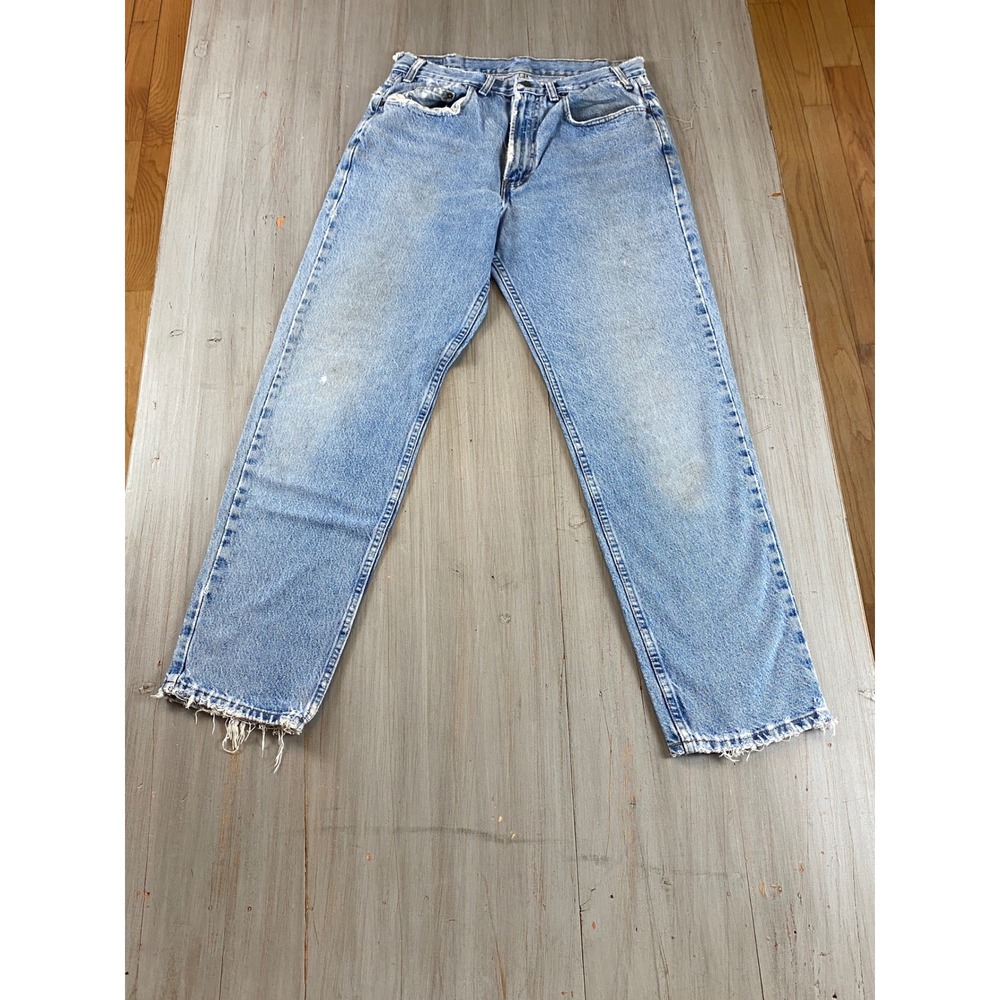 Vintage Gap Easy Fit Jeans Mens 33x32 Light Wash Distressed USA Made